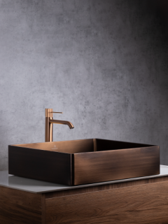 Раковина AltroBagno Accordo 001012 BrAn из нержавеющей стали бронза состаренная